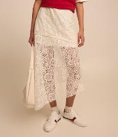 Saia New Midi em Renda com Forro e Barra Assimétrica - 2