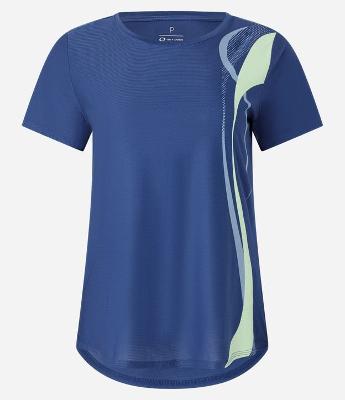Camiseta Esportiva com Manga curta e Estampa Ondas