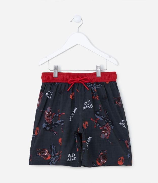 Bermuda Infantil com Estampa Homem-Aranha Miles Morales - Tam 5 a 12 Anos - 1