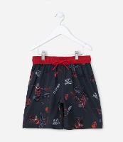 Bermuda Infantil com Estampa Homem-Aranha Miles Morales - Tam 5 a 12 Anos - 1