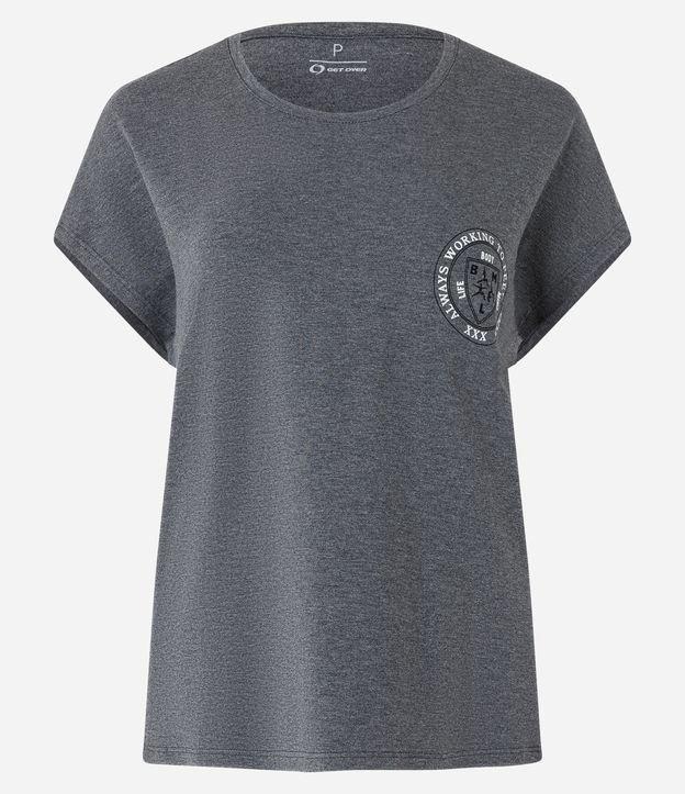 Camiseta Esportiva em Viscose e Estampa Frontal - 1