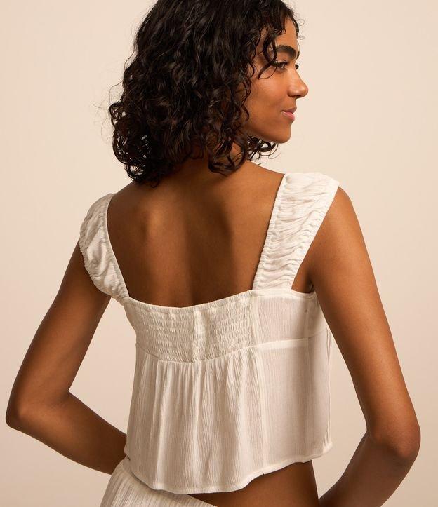 Blusa em Viscose com Amarração e Entremeios - 2