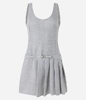 Vestido Curto em Crepe Airflow com Cinto Fivela e Saia Drapeada - 1