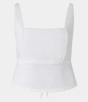 Blusa Cropped em Sarja com Amarração nas Costas - 1