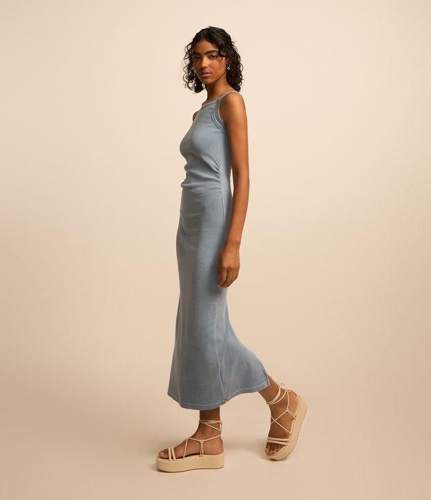 Vestido Midi em Ribana com Costas Abertas - 1