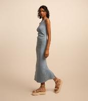 Vestido Midi em Ribana com Costas Abertas - 1