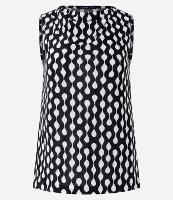 Blusa Sem Manga em Microfibra com Estampa Geométrica - 1