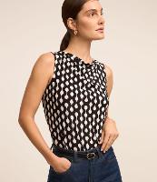 Blusa Sem Manga em Microfibra com Estampa Geométrica - 2