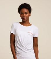 Camiseta Esportiva em Microfibra com Barra Transpassada e Estampa no Peito - 2