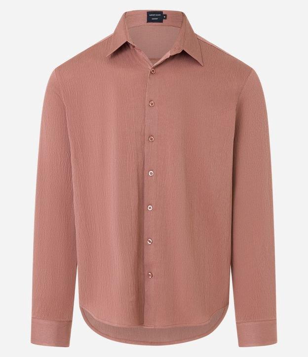 Camisa Comfort em Poliviscose com Textura Vertical - 1