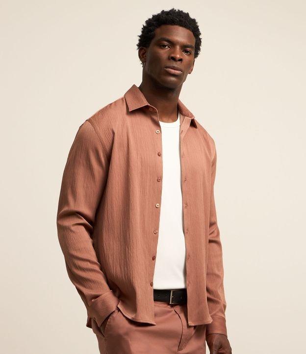 Camisa Comfort em Poliviscose com Textura Vertical - 3