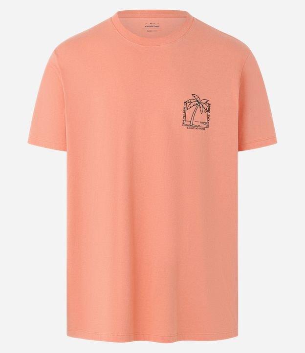 Camiseta Comfort em Algodão com Estampa de Coqueiro - 1