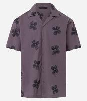 Camisa Relaxed em Oxford com Estampa Floral Bordada - 1