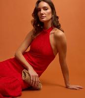 Vestido Midi em Laise com Decote nas Costas - 1