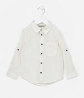 Camisa Infantil Linho com Bolsinho e Botões - Tam 1 a 4 Anos - 1