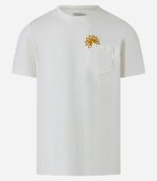 Camiseta Regular em Algodão com Bolso e Aplicação - 1