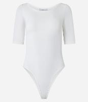 Body em Poliamida com Decote Canoa e Manga 3/4 - 1