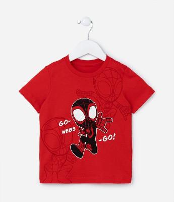Camiseta Infantil com Estampa Spidey  - Tam 2 a 5 Anos