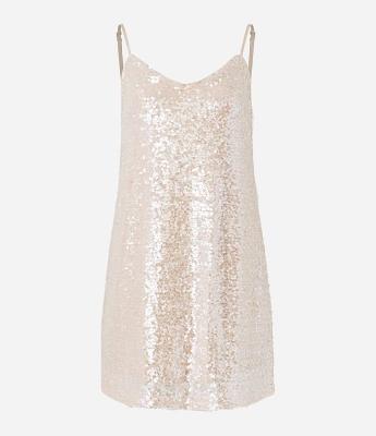 Vestido Curto em Paetê com Alcinha