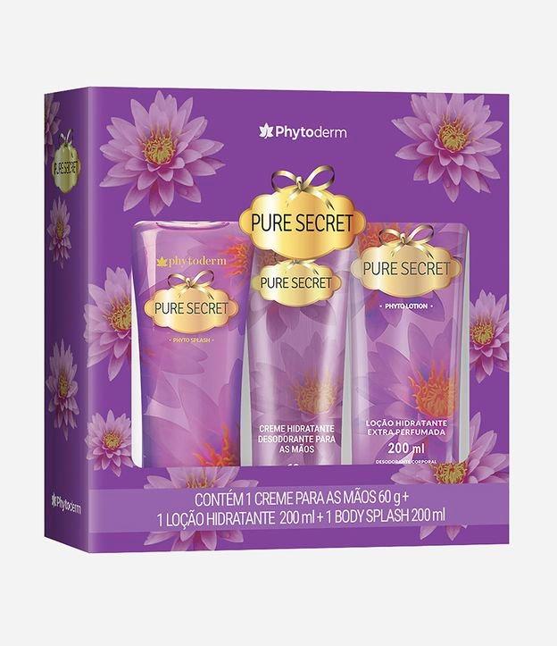 Kit Phytoderm Feminino Pure Secret Deo Colônia Splash 200ml + Creme de Mãos 60g + Loção Hidratante 200ml - 1