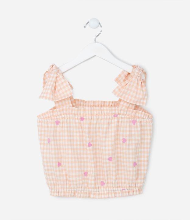 Blusa Cropped Infantil com Laços nos Ombros - Tam 5 a 14 Anos - 1