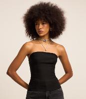 Blusa Tomara que Caia em Bengaline Corsetada - 2