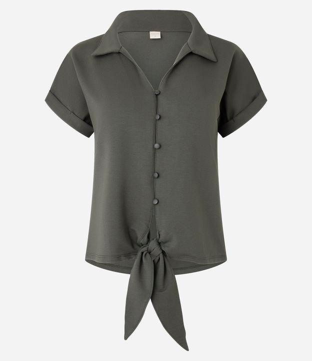 Camisa em Piquet com Amarração Laço na Barra - 1