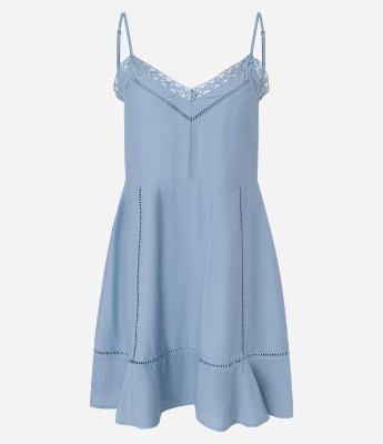 Vestido Curto em Viscose com Detalhe no Busto