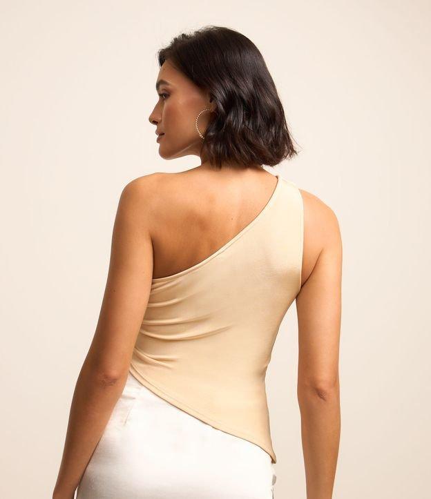 Blusa Ombro Só com Barra Assimétrica e Franzidos - 3