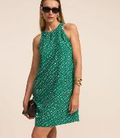 Vestido Curto com Efeito Airflow e Estampa Geométrica - 3