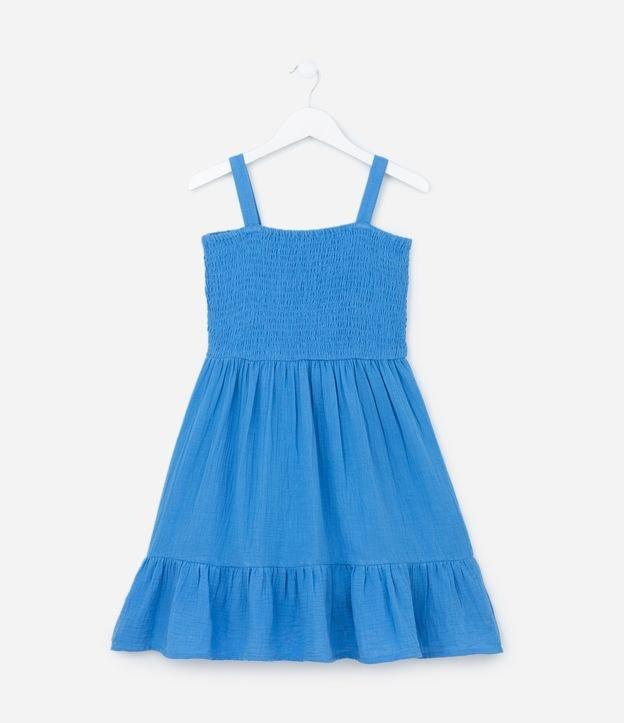 Vestido Infantil em Tricoline com Elástico no Busto - Tam 5 a 14 Anos - 1