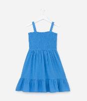 Vestido Infantil em Tricoline com Elástico no Busto - Tam 5 a 14 Anos - 1