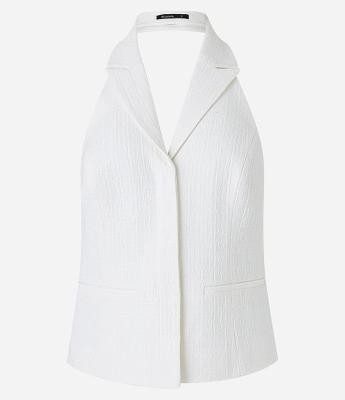 Colete Frente Única em Tweed Texturizado