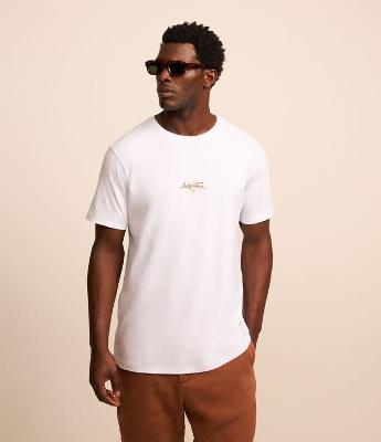 Camiseta em Algodão com Estampa Lettering Rustic Classy