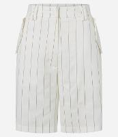 Bermuda Alfaiatada com Lapelas e Listras Riscas de Giz - 1