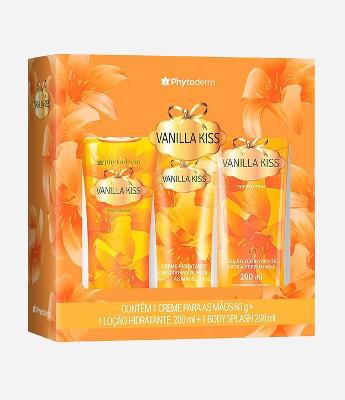 Kit Phytoderm Feminino Vanilla Kiss Deo Colônia Splash 200ml + Creme de Mãos 60g + Loção Hidratante 200ml