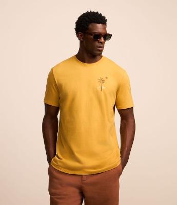 Camiseta Comfort com Algodão com Estampa de Coqueiro e Concha