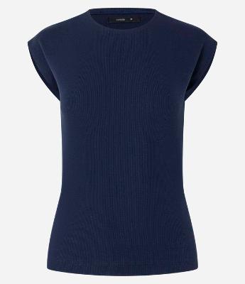 Blusa Canelada em Ribana com Manga Sem Cava