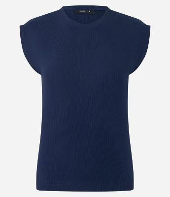 Blusa Canelada em Ribana com Manga Sem Cava