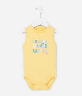 Conjunto Infantil com Lettering Friends Under Water - Tam 0 a 18 meses
