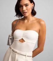 Body Jersey Tomara que Caia com Franzidinho com Bojo Removível - 1