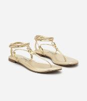 Rasteira em PU Fio Flat com Amarração - 2