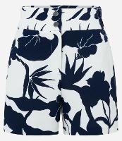 Short Reto Alfaiatado Cintura Alta com Flores Estampadas - 1