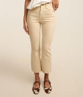 Calça Flare Cropped em Sarja com Barra Desfiada - 2