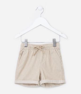 Bermuda Infantil em Sarja com Barra Dobrada - Tam 1 a 5 Anos