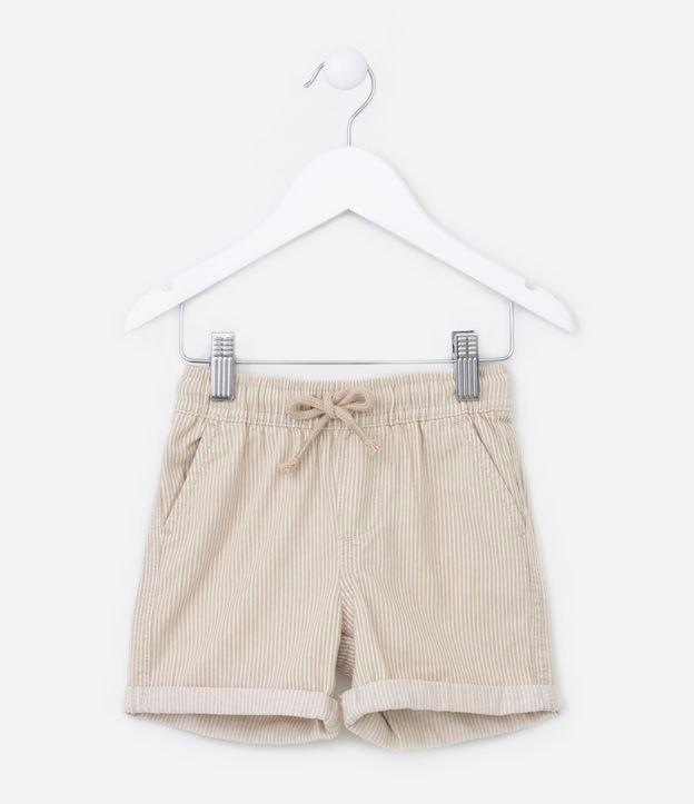 Bermuda Infantil em Sarja com Barra Dobrada - Tam 1 a 5 Anos - 1