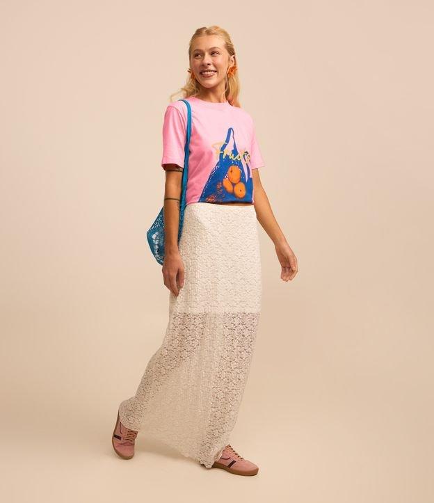 Saia Longa em Renda com Forro Curtinho - 1