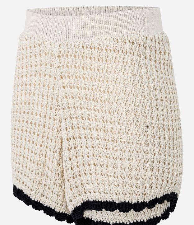 Short Curto em Tricô com Elástico na Cintura - 1