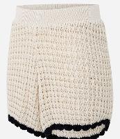 Short Curto em Tricô com Elástico na Cintura - 1