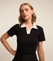 Camiseta Polo em Ribana com Gola Contrastante - 2